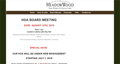 Desktop Screenshot of meadowwoodhoa.com